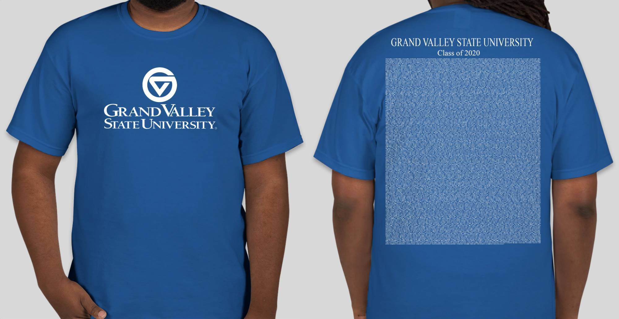 T-shirt with all of the current graduates names listed